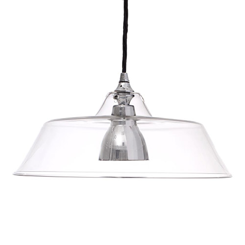 Lynfield Glass Pendant Light in Nickel