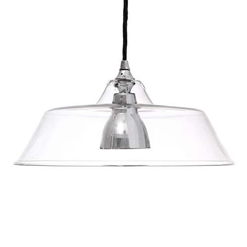 Lynfield Glass Pendant Light in Nickel