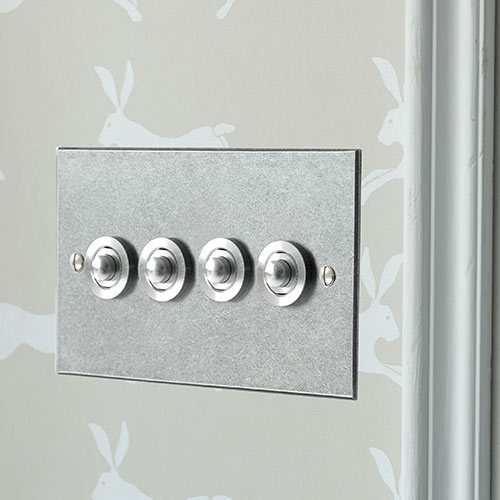 4 Gang Steel Button Switch