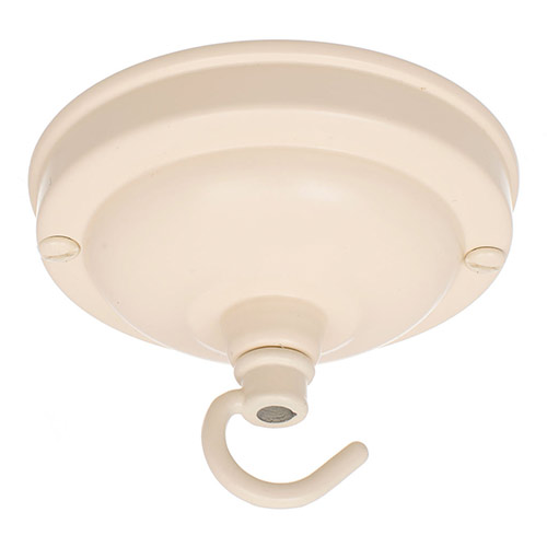 Fordham Ceiling Rose with Hook in Plain Ivory