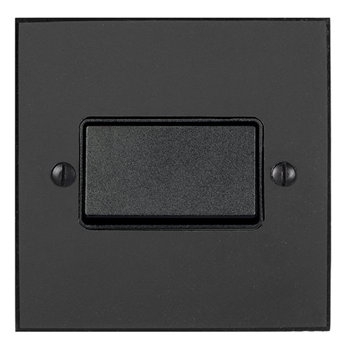 Triple Pole Isolator Beeswax Bevelled Plate, Black Insert