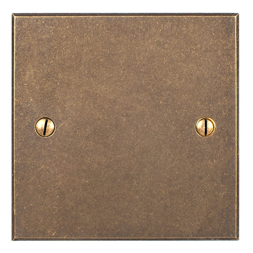 Single Blank Bevelled Plate in Antiqued Brass
