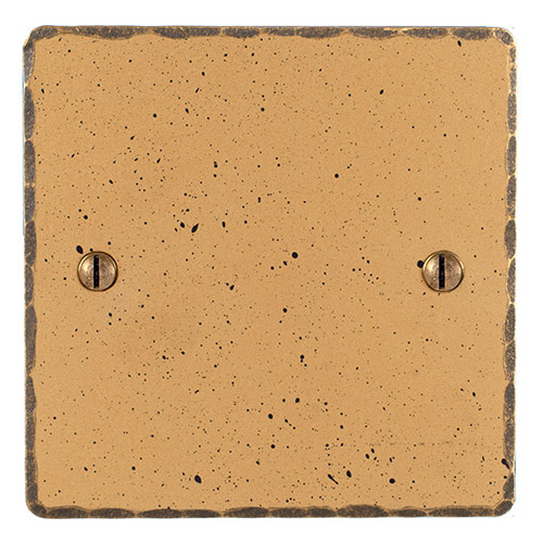 Single Blank Hammered Plate in Old Gold