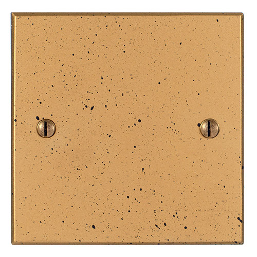 Single Blank Bevelled Plate in Old Gold