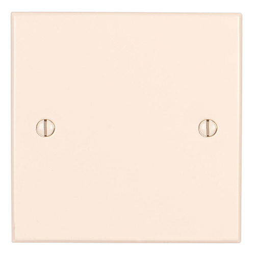 Single Blank Bevelled Plate in Plain Ivory