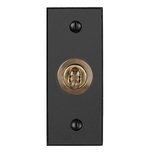 1 Gang Brass Dolly Architrave Switch Beeswax Bevelled Plate