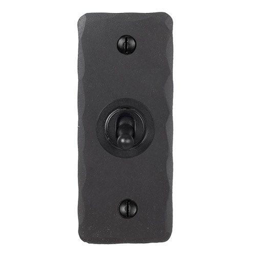 1 Gang Black Dolly Architrave Switch Beeswax Hammered Plate