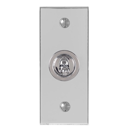 1 Gang Chrome Dolly Architrave Switch Nickel Bevelled Plate