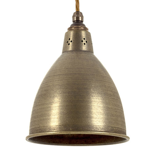 Barbican Pendant Light in Antiqued Brass