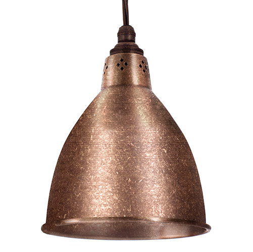 Barbican Pendant Light in Heritage Copper
