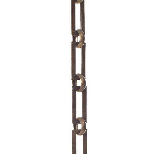 Square Link Chain, 1m Length, Antiqued Brass
