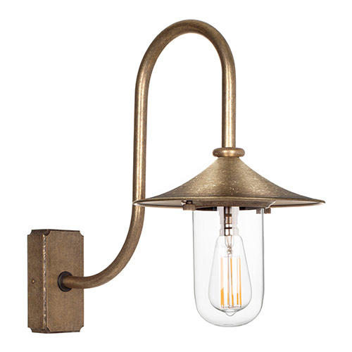 Granary Light in Antiqued Brass