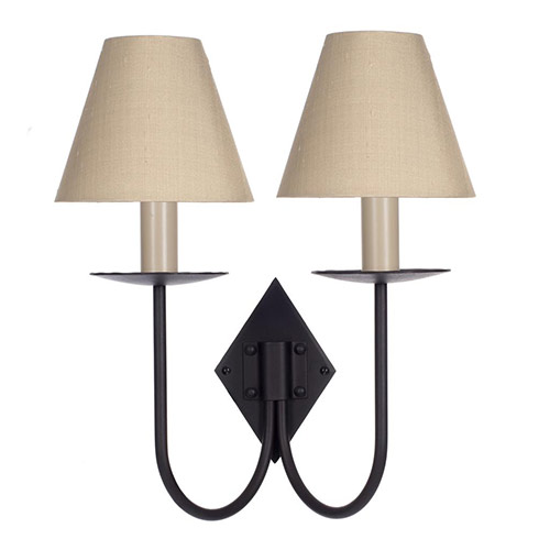 Double Diamond Wall Light in Beeswax