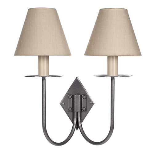 Double Diamond Wall Light in Polished