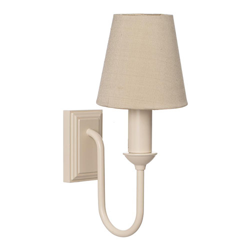 Rowsley Single Wall Light in Plain Ivory