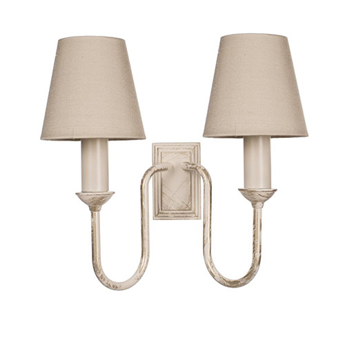 Rowsley Double Wall Light in Old Ivory