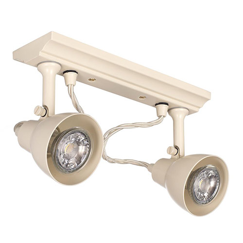 Edgeware Spotlight Strip in Plain Ivory - 2 Spots