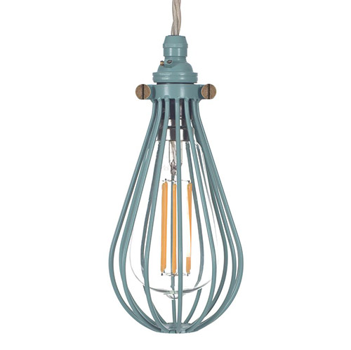 Cowley Pendant Light in Duck Egg Blue