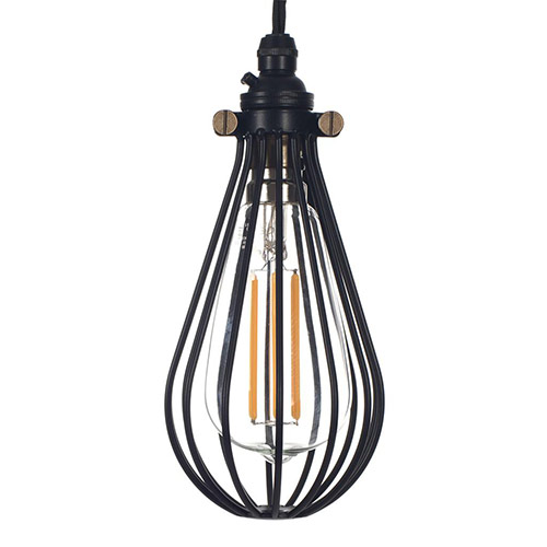 Cowley Pendant Light in Matt Black