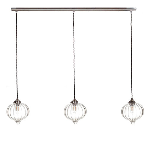 Ava Triple Pendant Track in Nickel