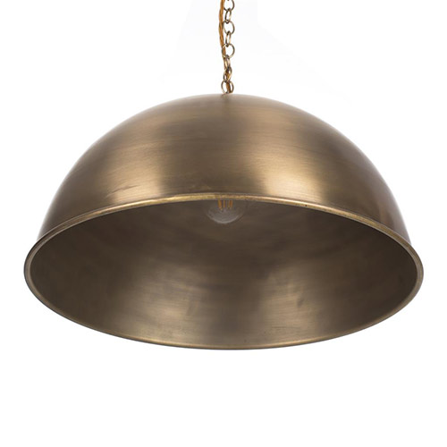 Leiston Pendant in Antiqued Brass (AB interior)