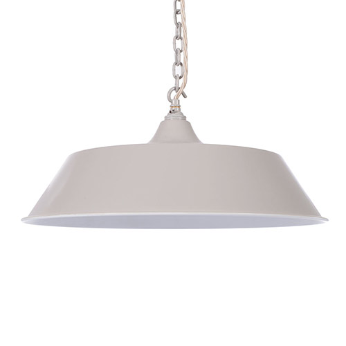 Large Balmoral Pendant Light in Clay (inside white)