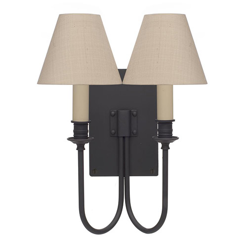 Double Station Wall Light in Beeswax