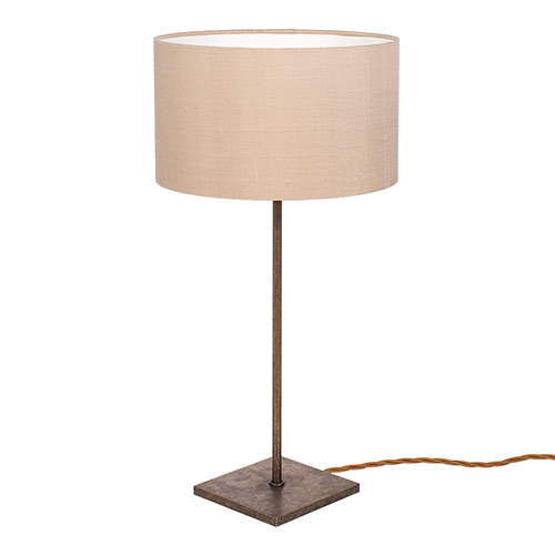 Small Porter Table Lamp in Antiqued Brass