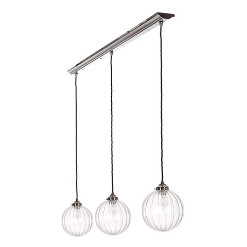 Fulbourn Triple Pendant Track in Nickel