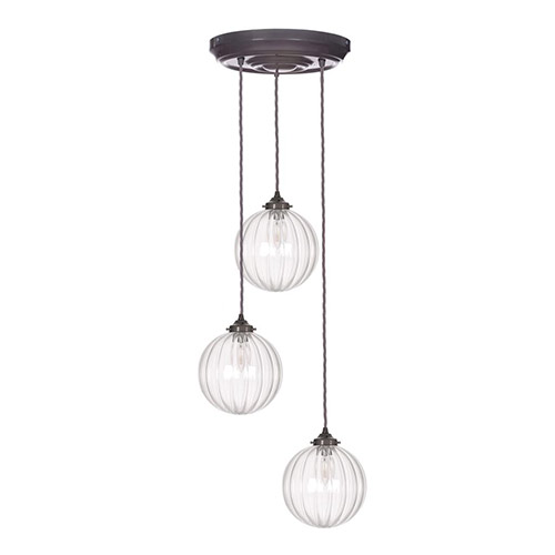 Fulbourn Triple Pendant Rose in Polished