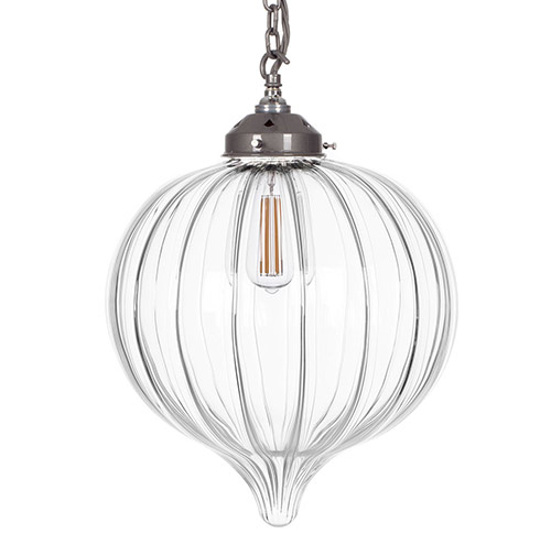 Orla Glass Pendant Light in Polished