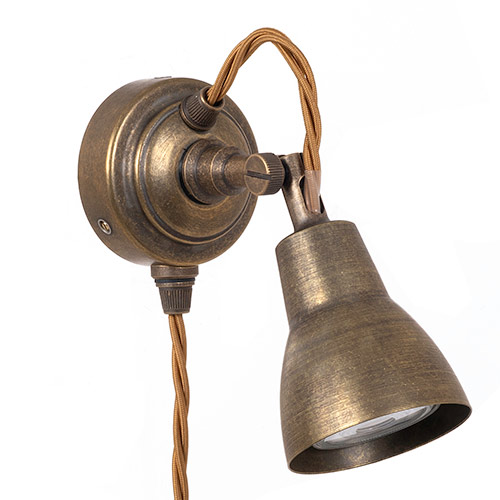 Single Edgeware Plug-In Spotlight in Antiqued