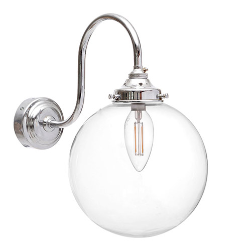 Compton Wall Light in Nickel