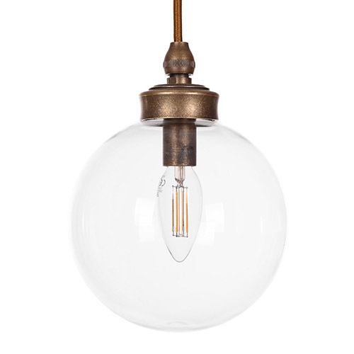 Compton Bathroom Pendant Light in Antiqued Brass