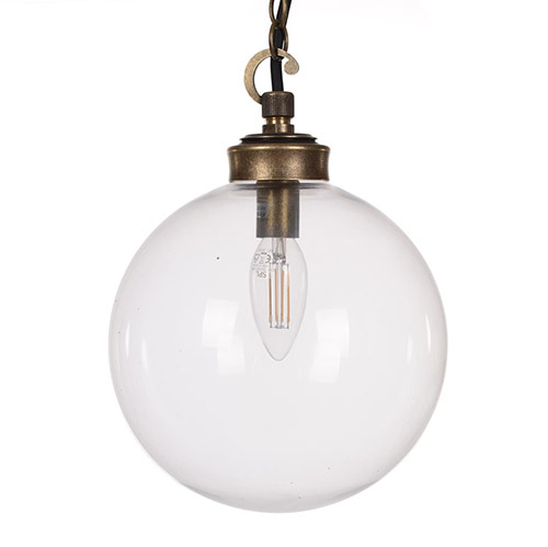 Holborn Porch Pendant Light in Antiqued Brass