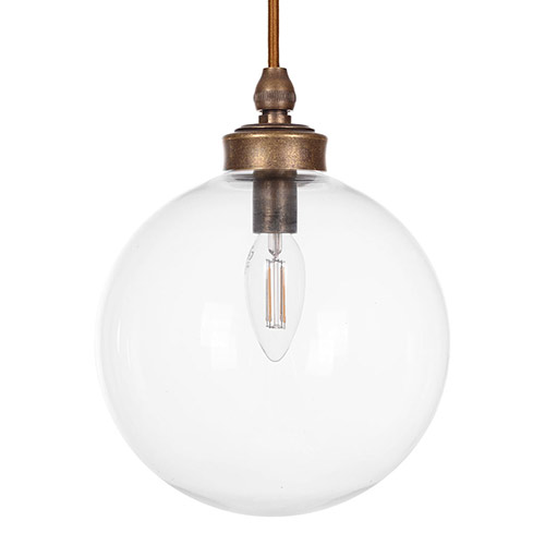 Holborn Bathroom Pendant Light in Antiqued Brass