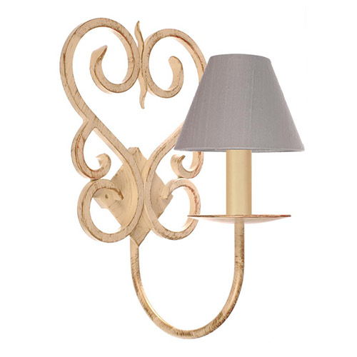 Single Jalousie Wall Light in Old Ivory
