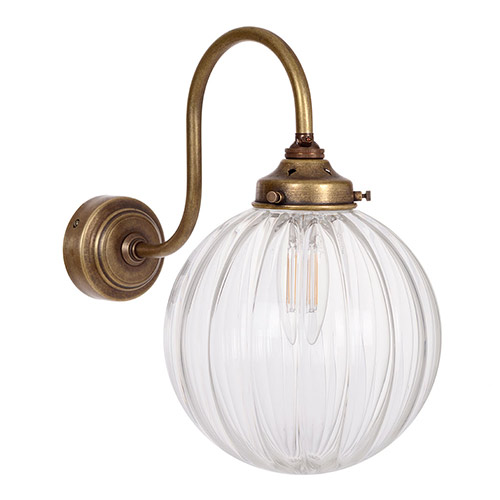 Putney Wall Light in Antiqued Brass