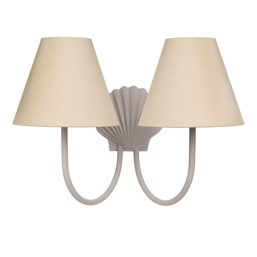 Double Saunton Bathroom Light in Stone