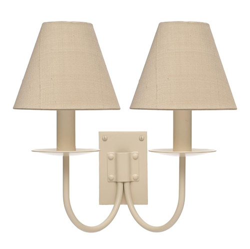 Double Smuggler's Wall Light in Plain Ivory