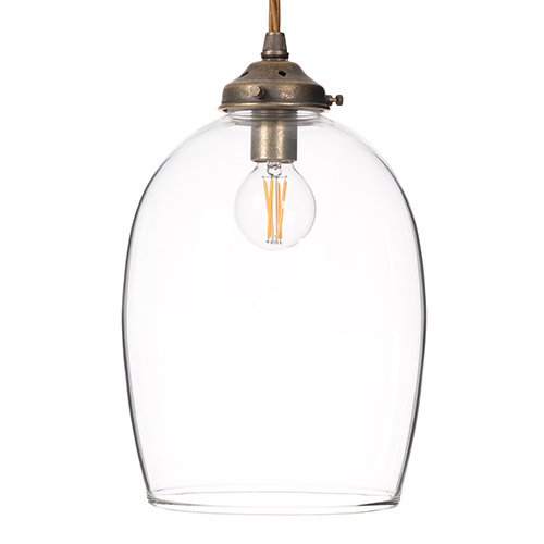 Clifton Pendant Light in Antiqued Brass 