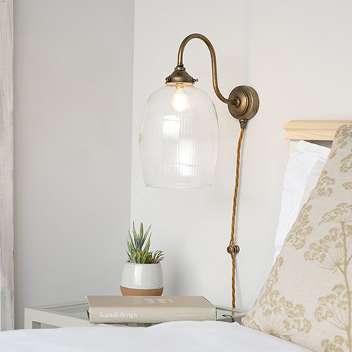 Clifton Fine Fluted Plug-in Wall Light