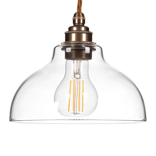 Octavia Pendant Light (ES) in Antiqued Brass