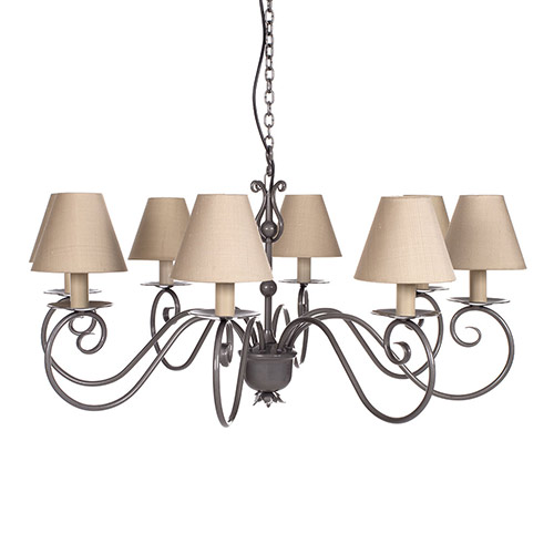 Scrolled Pendant Light in Polished