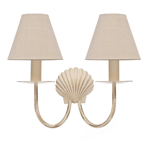 Double Shell Wall Light in Old Ivory
