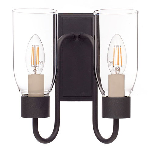 Double Morston Light in Beeswax, Clear Glass