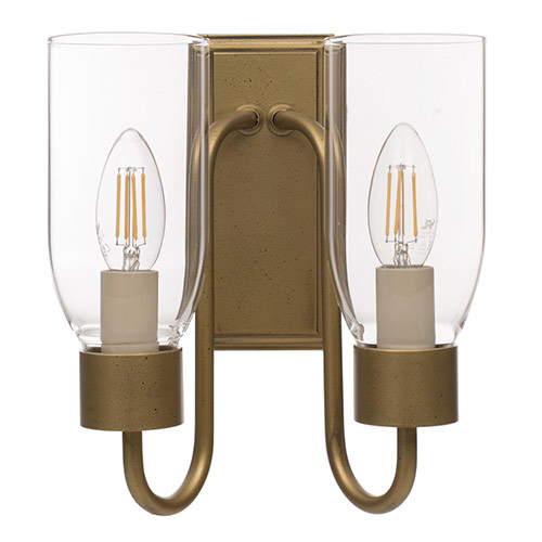 Double Morston Light in Old Gold, Clear Glass