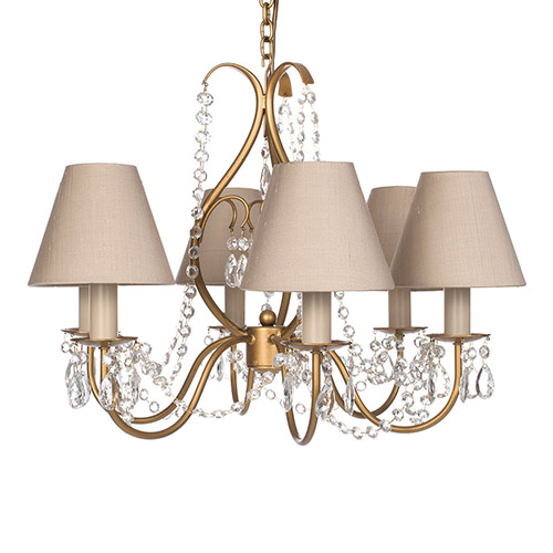 Queensbury Pendant Light with Octagons in Old Gold