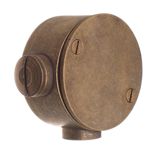 Conduit Junction Box in Antiqued Brass