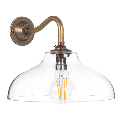 Langley Wall Light in Antiqued Brass